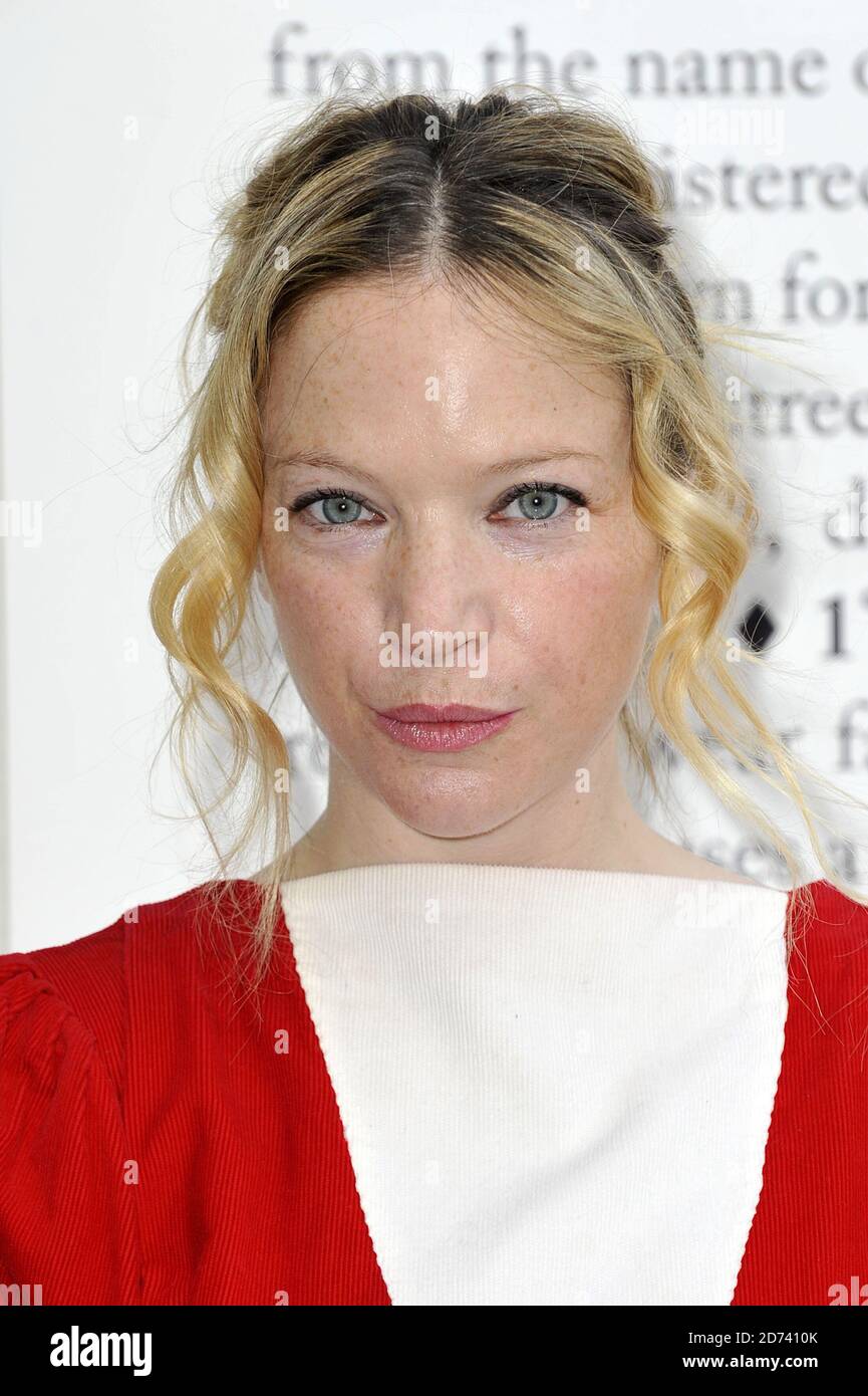 Natalie Press arrives at the launch of the Maison Martin Margiela '20' exhibition, at Somerset House in central London.  Stock Photo