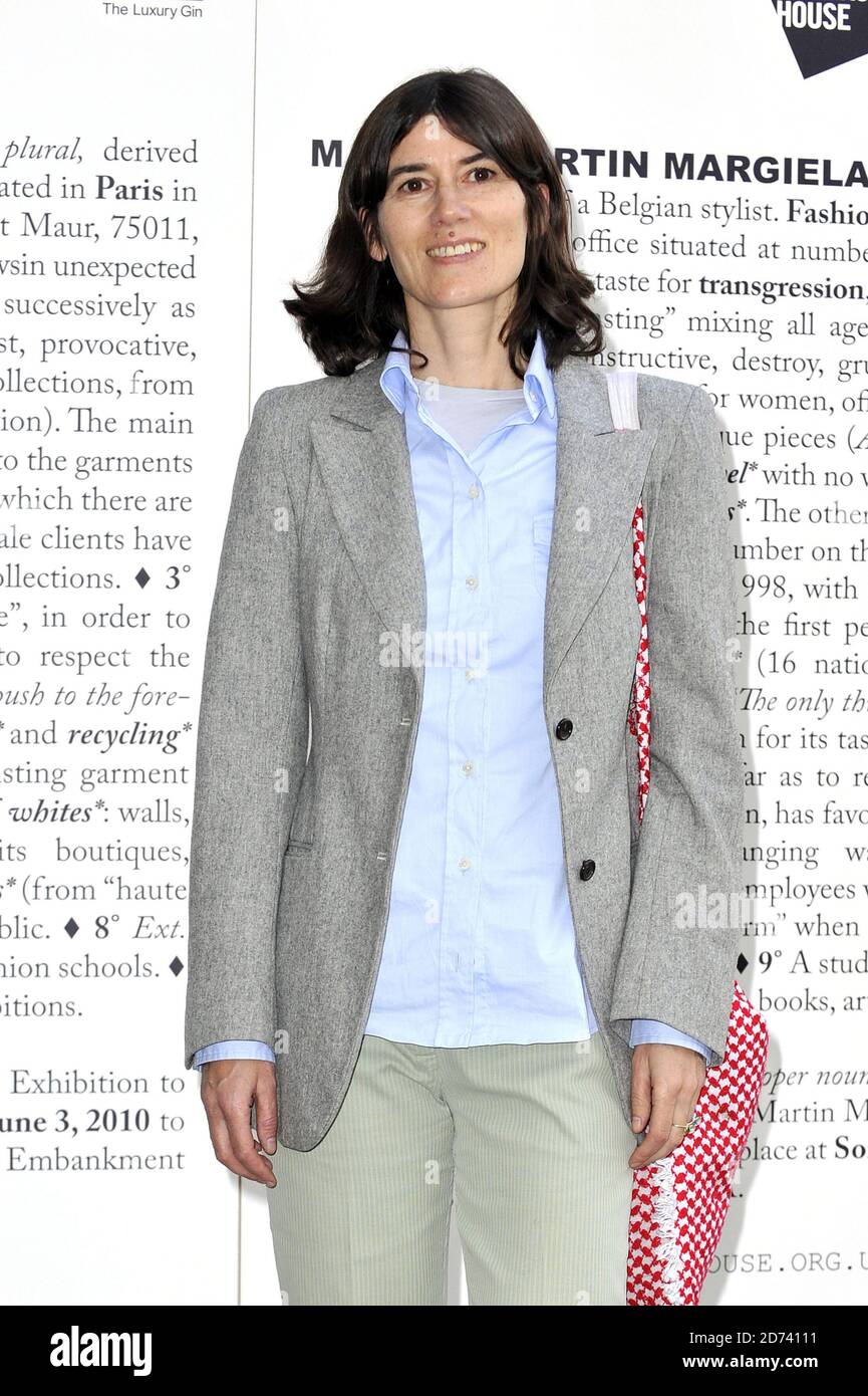 Bella Freud arrives at the launch of the Maison Martin Margiela '20' exhibition, at Somerset House in central London.  Stock Photo