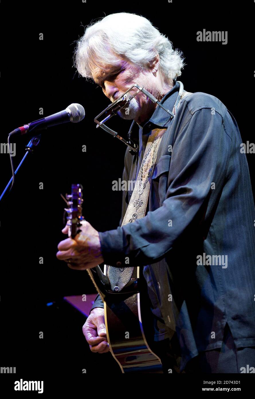 Kris Kristofferson performs live at the Cadogan Hall in central London.  Stock Photo