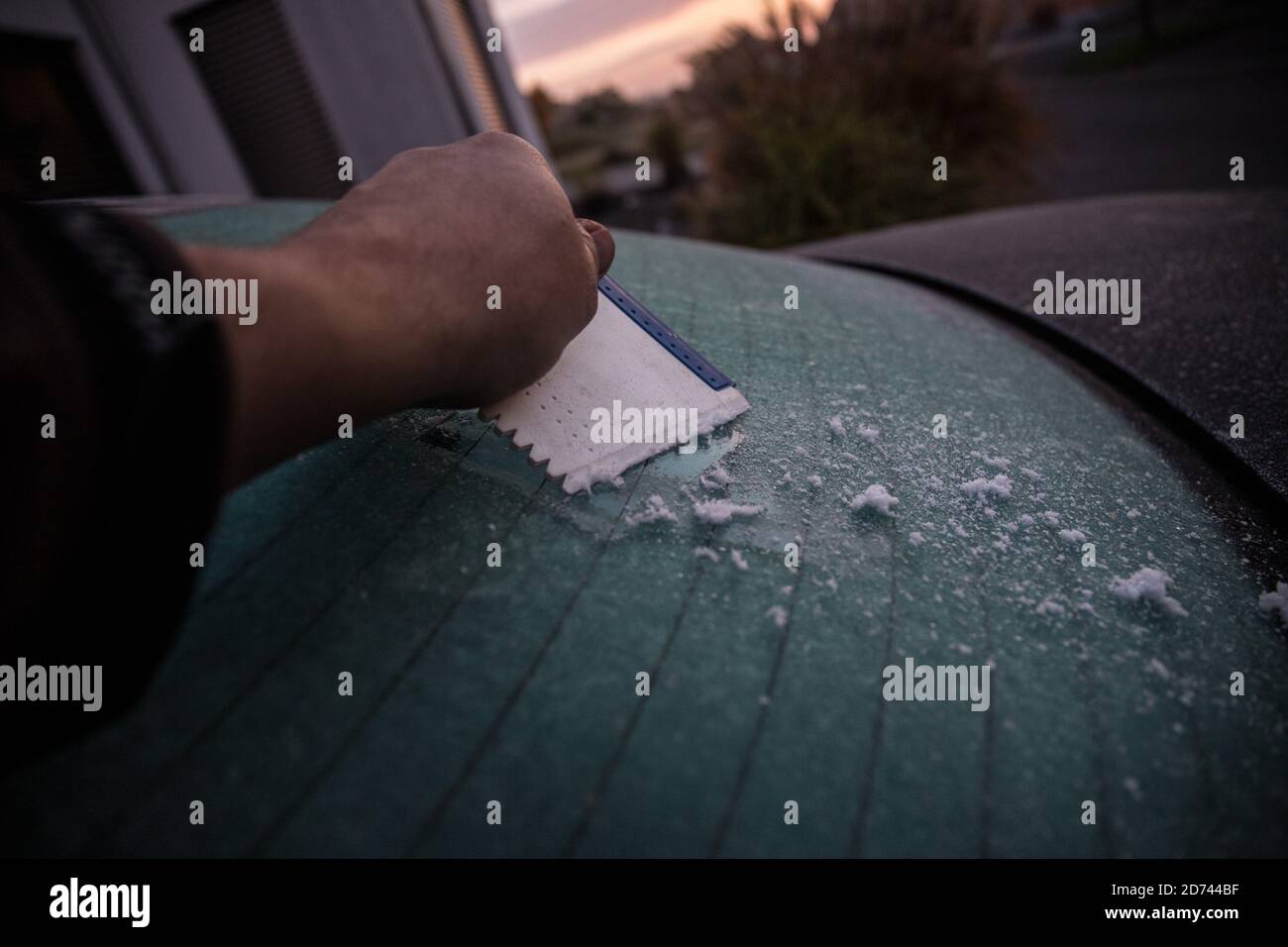 Bamberg, Germany October 20, 2020: Symbolbilder - 2020 - First frost in  Trosdorf near Bamberg on October 20. Car windows frozen over,  feature/symbol/symbol photo/characteristic/detail/