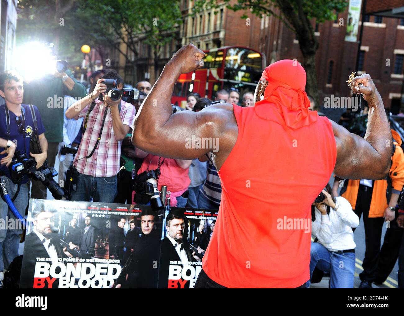 Tiny Iron arrives for the premiere of Bonded by Blood, at the