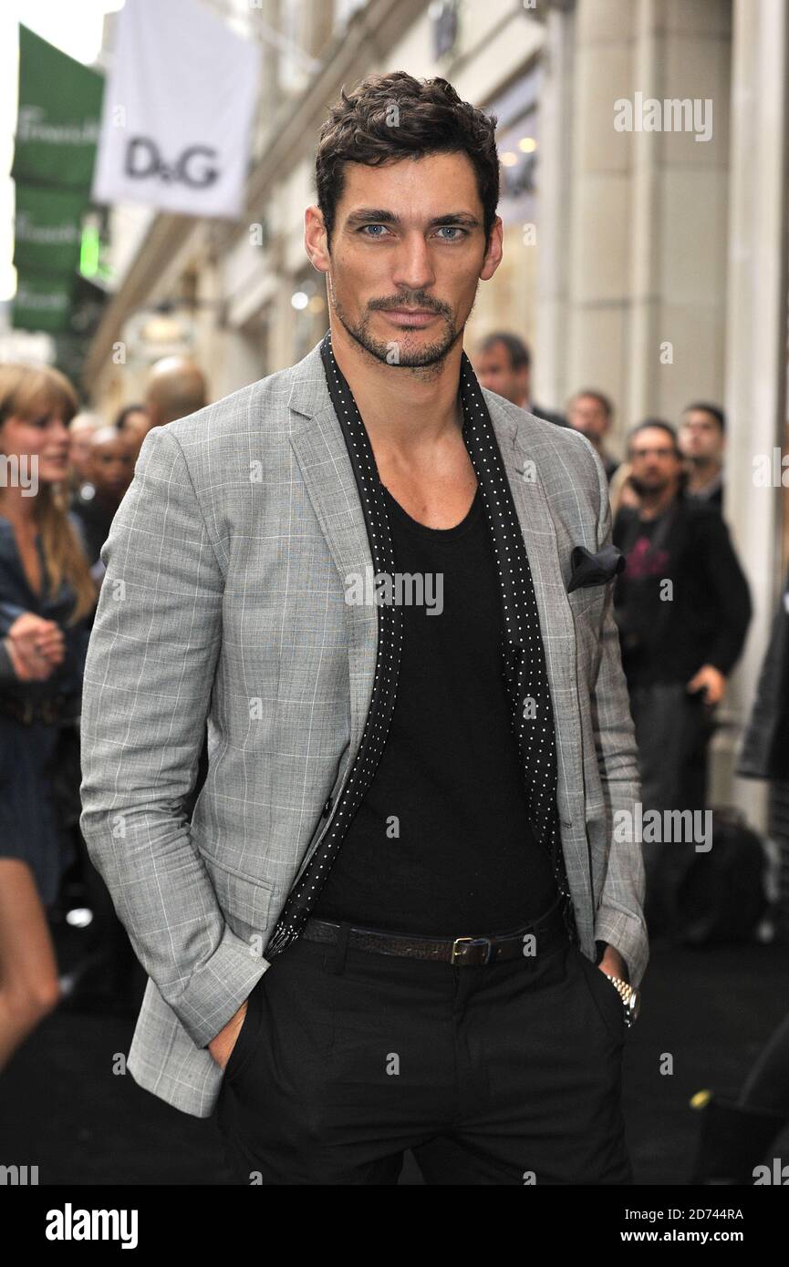 David Gandy arrives at the Armani store on New Bond St, central London, for a party as part of Vogue's Fashion's Night Out event which took place in stores across the capital.  Stock Photo