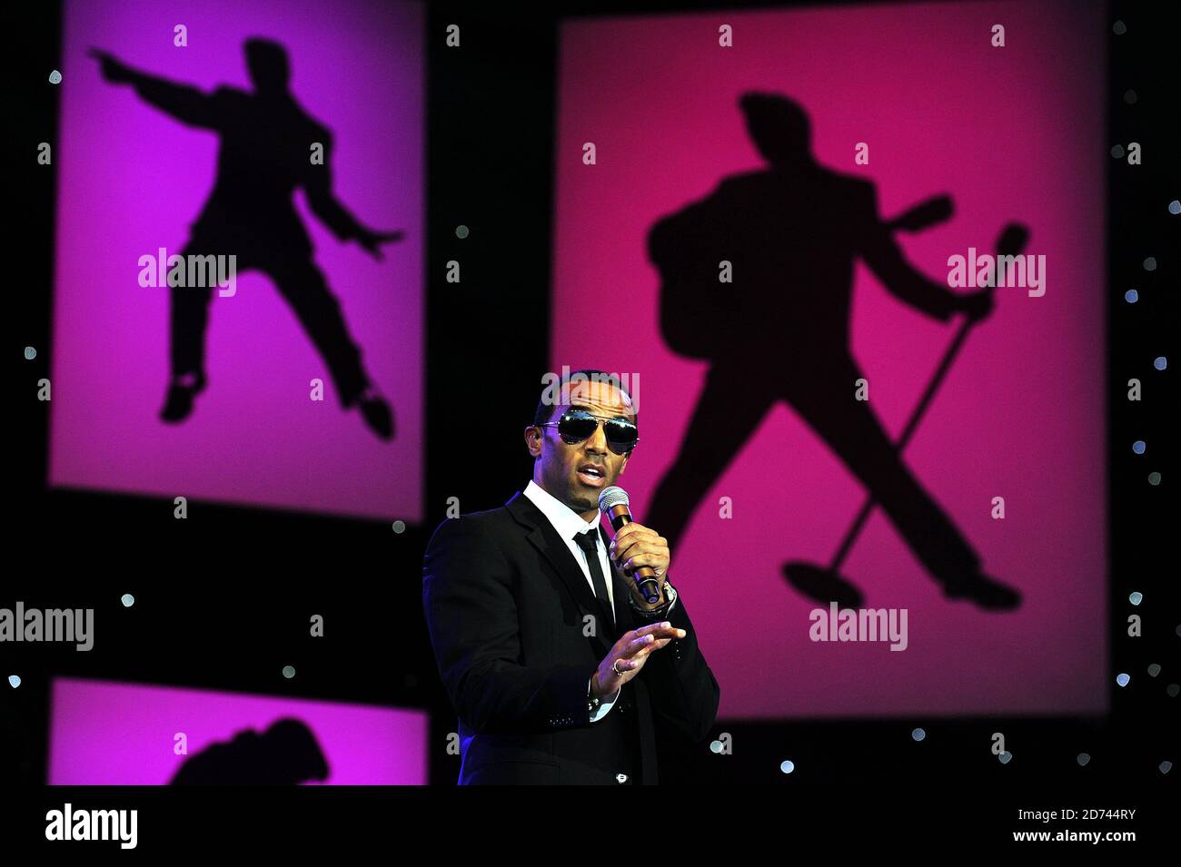 Craig David performing at the BBC Radio 2 Elvis Forever concert in Hyde Park in central London.  Stock Photo