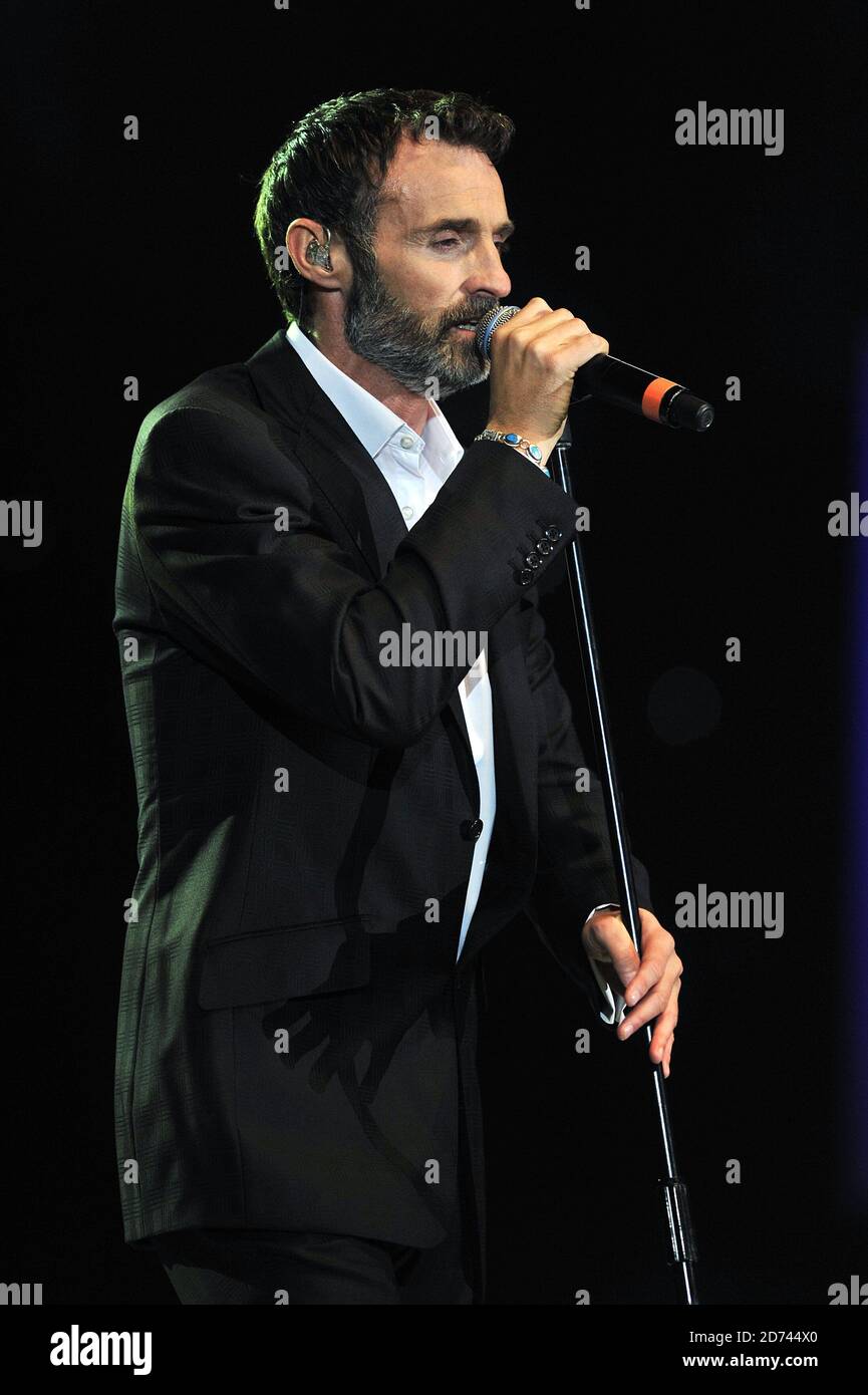 Marti Pellow performing at the BBC Radio 2 Elvis Forever concert in Hyde Park in central London.  Stock Photo