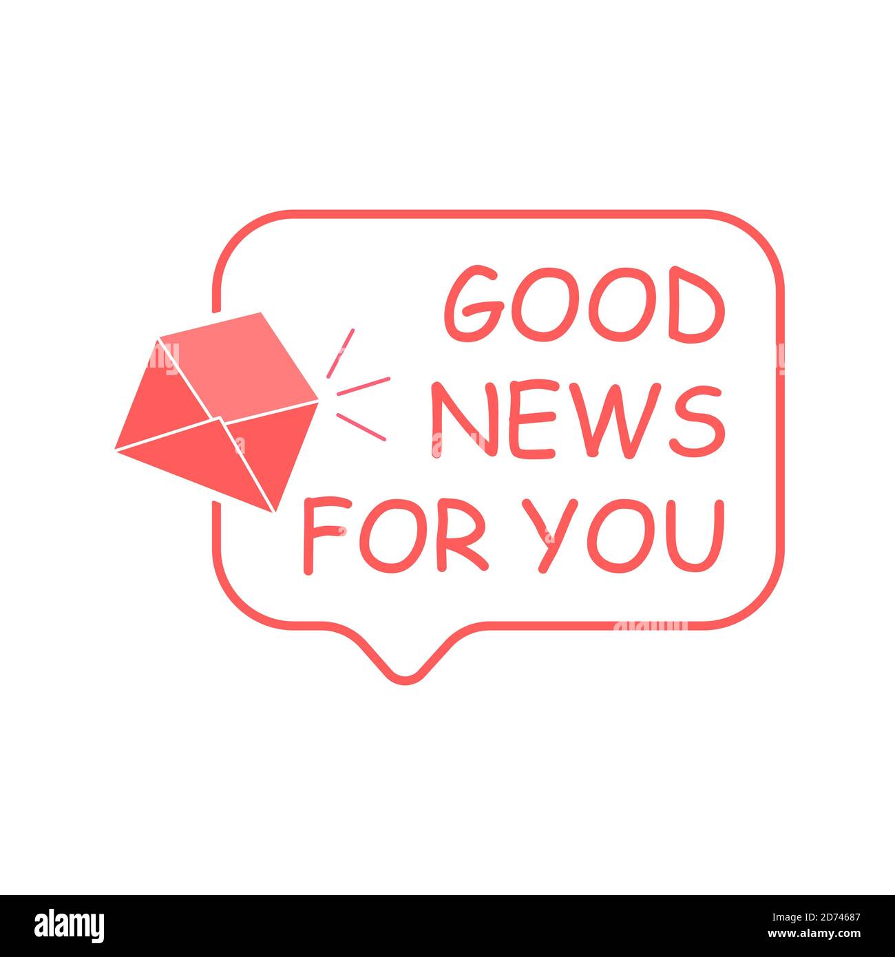 Good news message, vector icon Stock Vector Image & Art Alamy