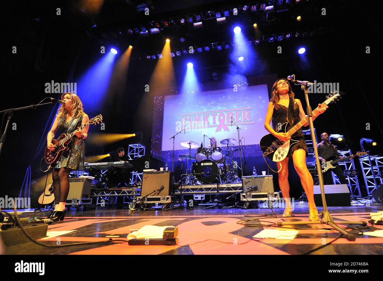 The Bangles perform at the Hard Rock Pinktober concert, at the IndigO2 venue in east London.  Stock Photo