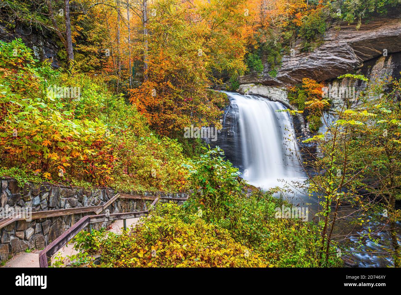 Looking Glass Falls in Pisgah National Forest, North Carolina, USA with