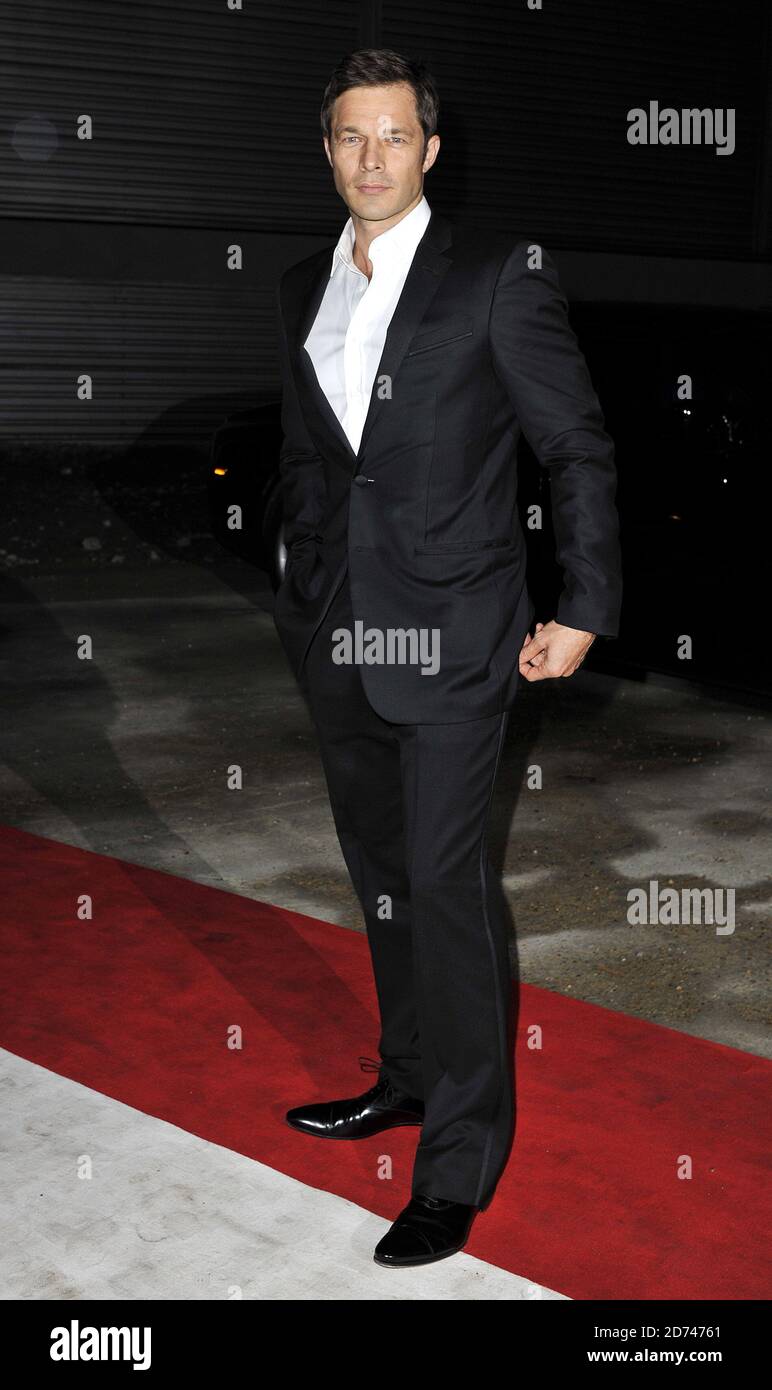 Paul Sculfor arrives at the Elton John AIDS Foundation Winter Ball, at Maison de Mode in Vauxhall, south London.  Stock Photo