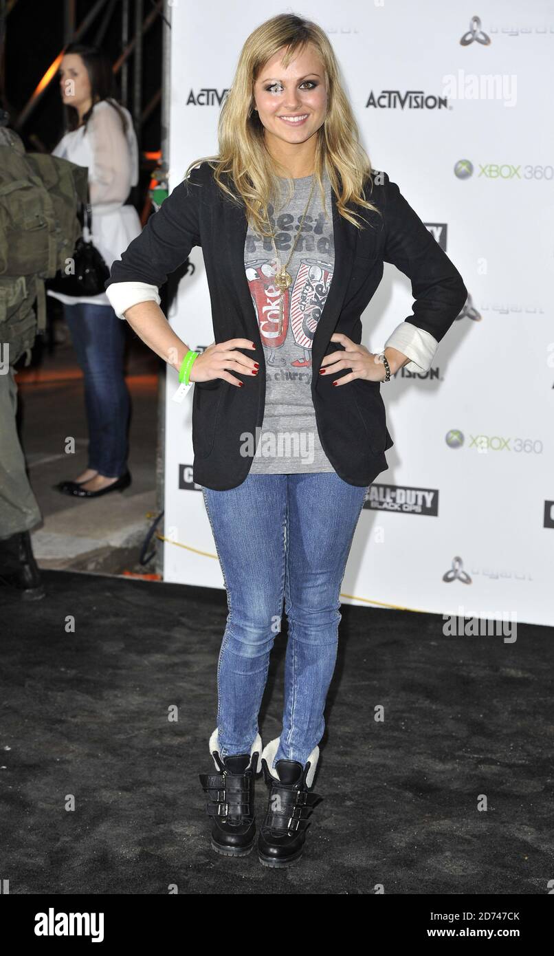 Tina O'Brien arrives at the Call of Duty: Black Ops Launch party, at Battersea Power Station in south London. Stock Photo