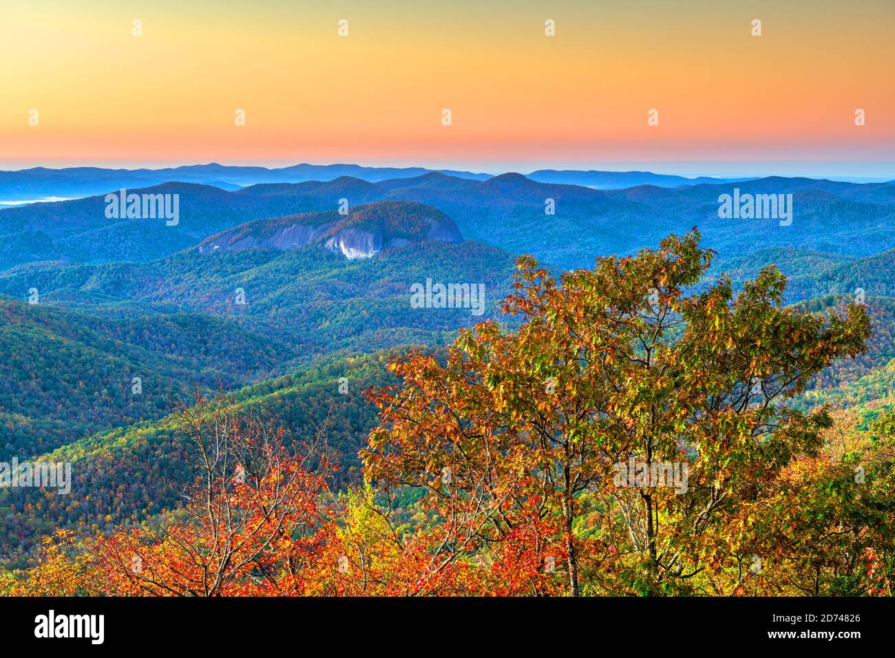 Pisgah National Forest, North Carolina, USA at Looking Glass Rock