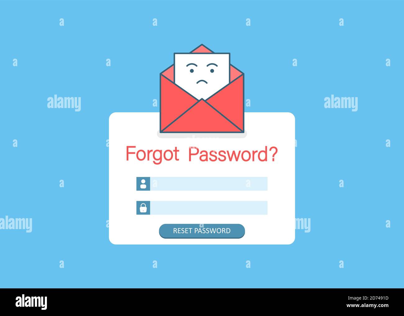 Forgot the password Stock Vector Images - Alamy