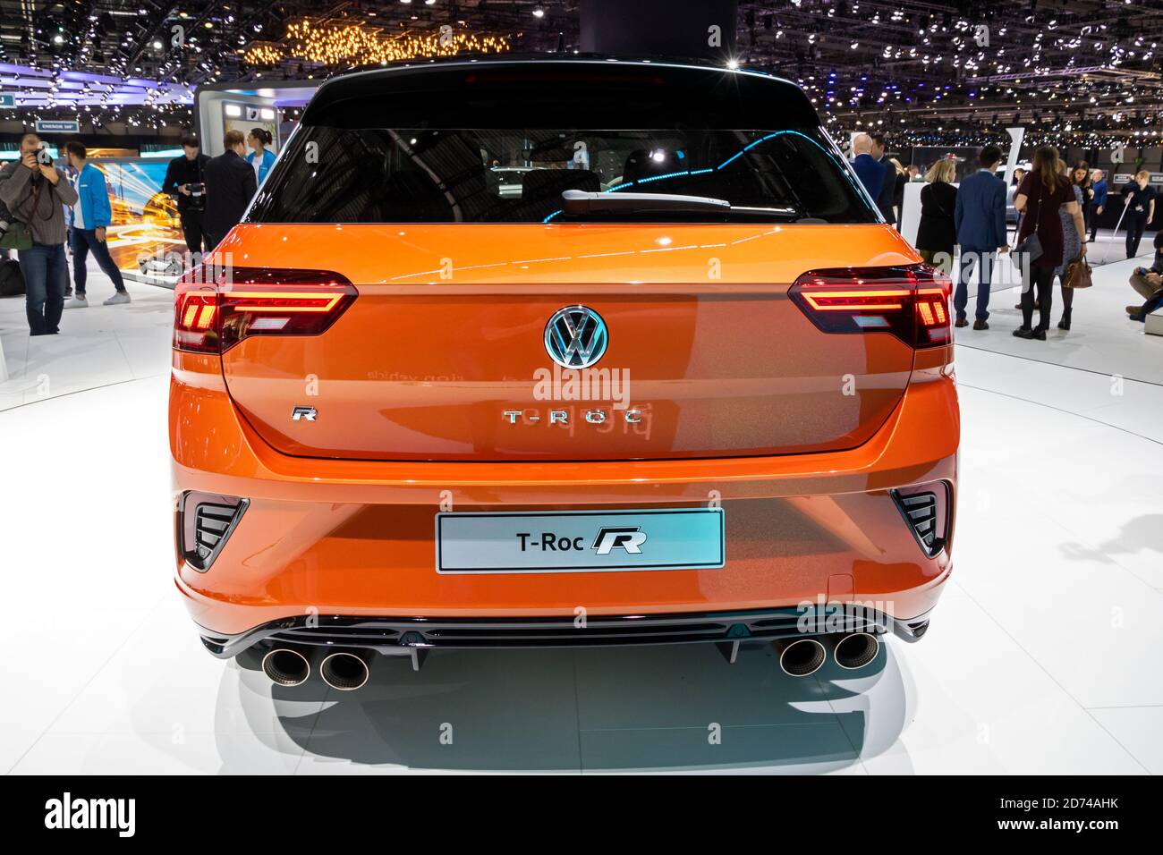 Volkswagen T-Roc R-Line car at the 89th Geneva International Motor Show.  Geneva, Switzerland - March 6, 2019 Stock Photo - Alamy