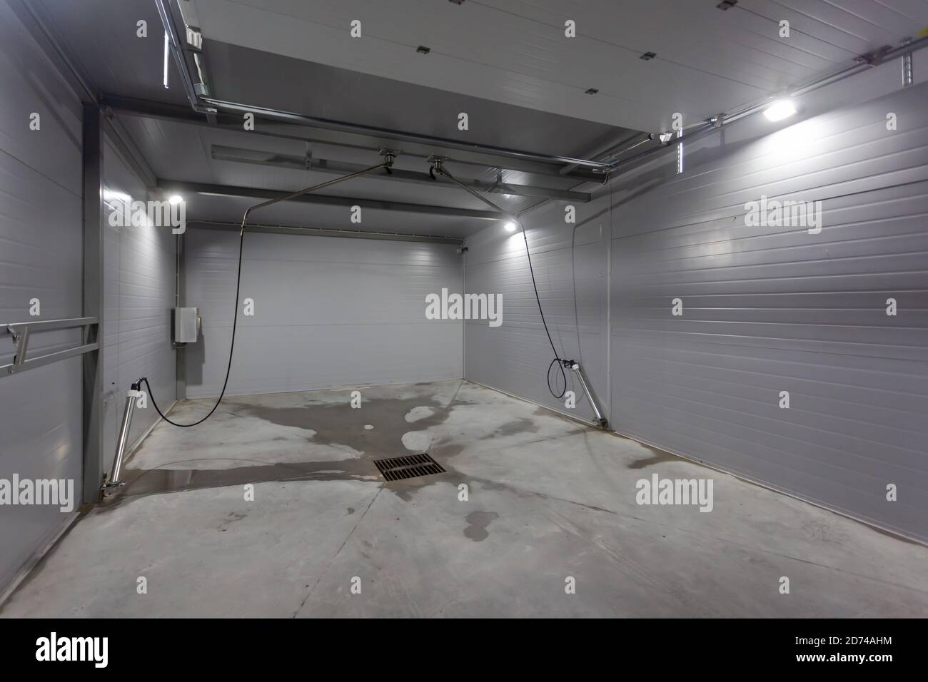 grey selfservice car wash box Stock Photo Alamy