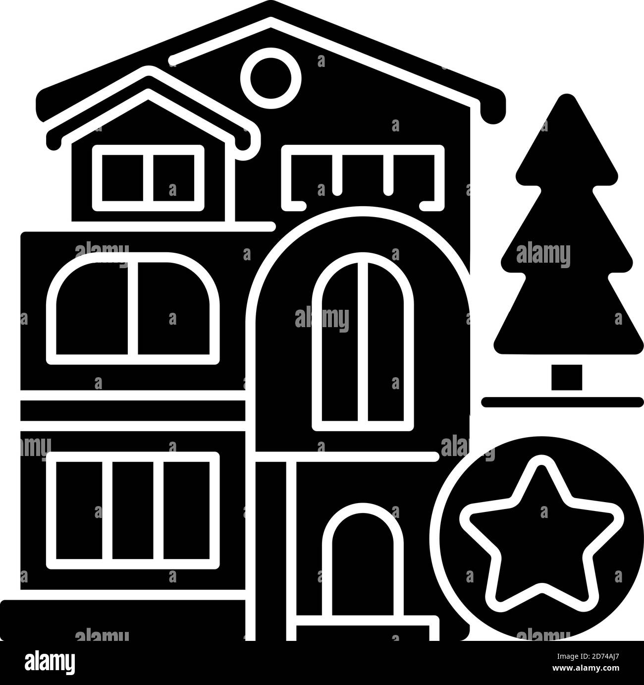 Luxury home black glyph icon Stock Vector Image & Art - Alamy
