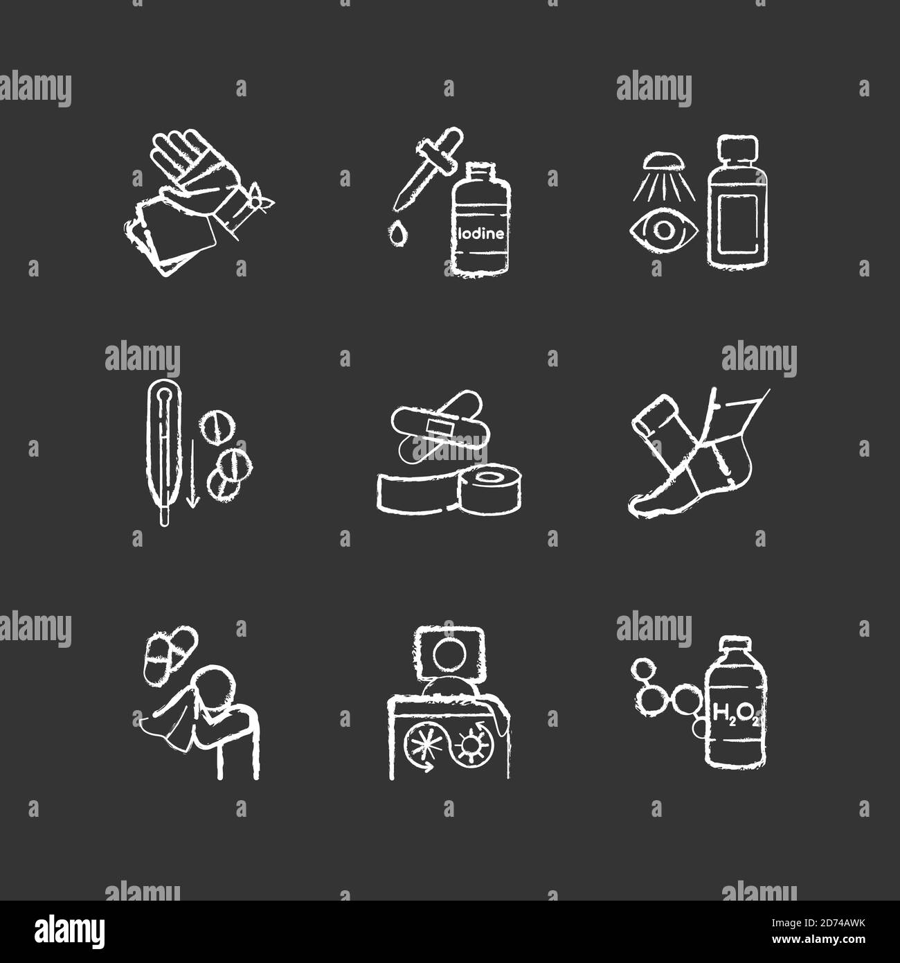 First aid sign board Black and White Stock Photos & Images - Alamy