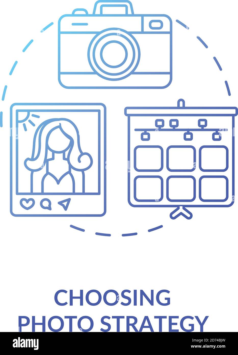 Choosing photo strategy concept icon Stock Vector Image & Art - Alamy