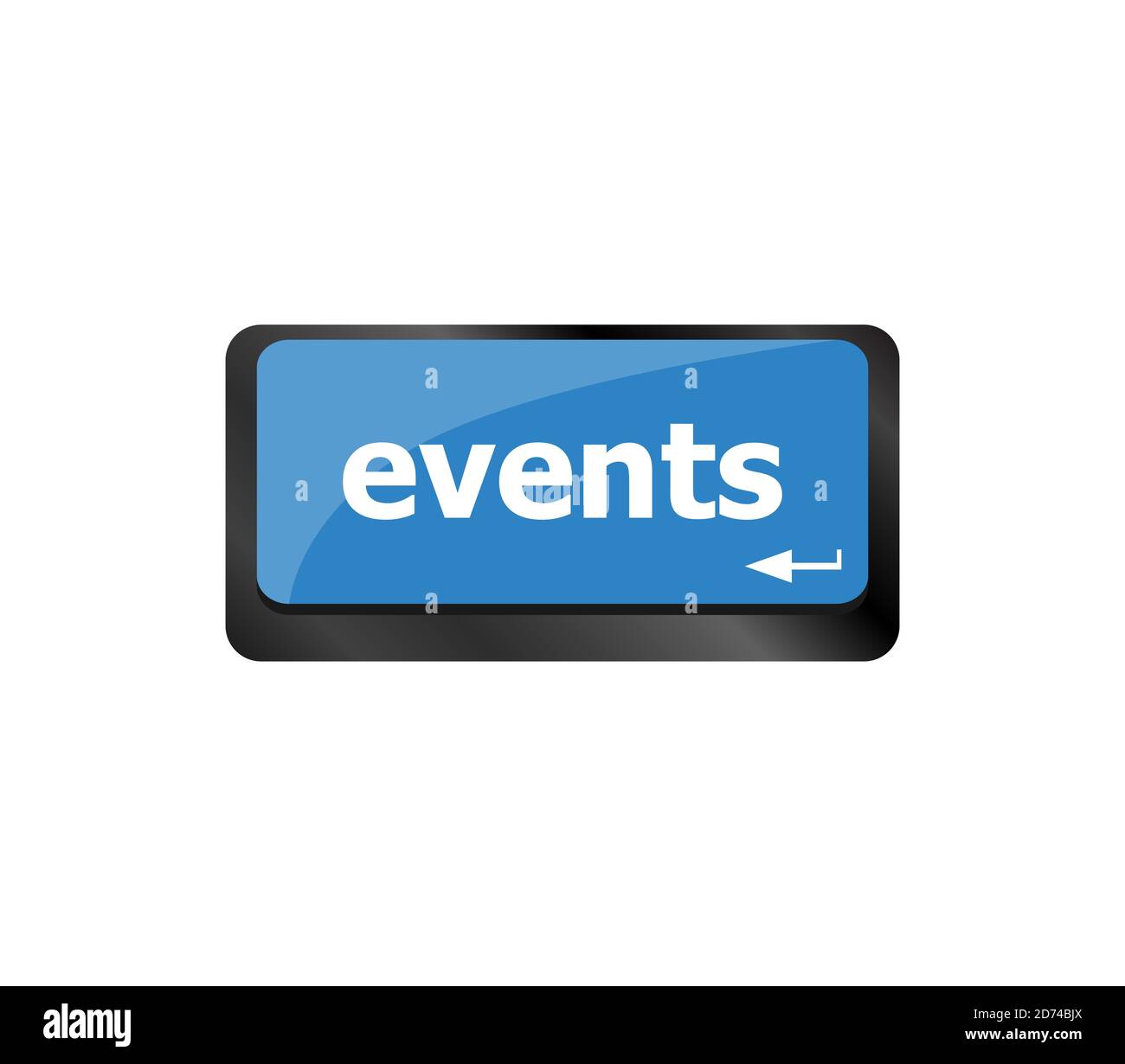events button on the keyboard - holiday concept Stock Photo - Alamy
