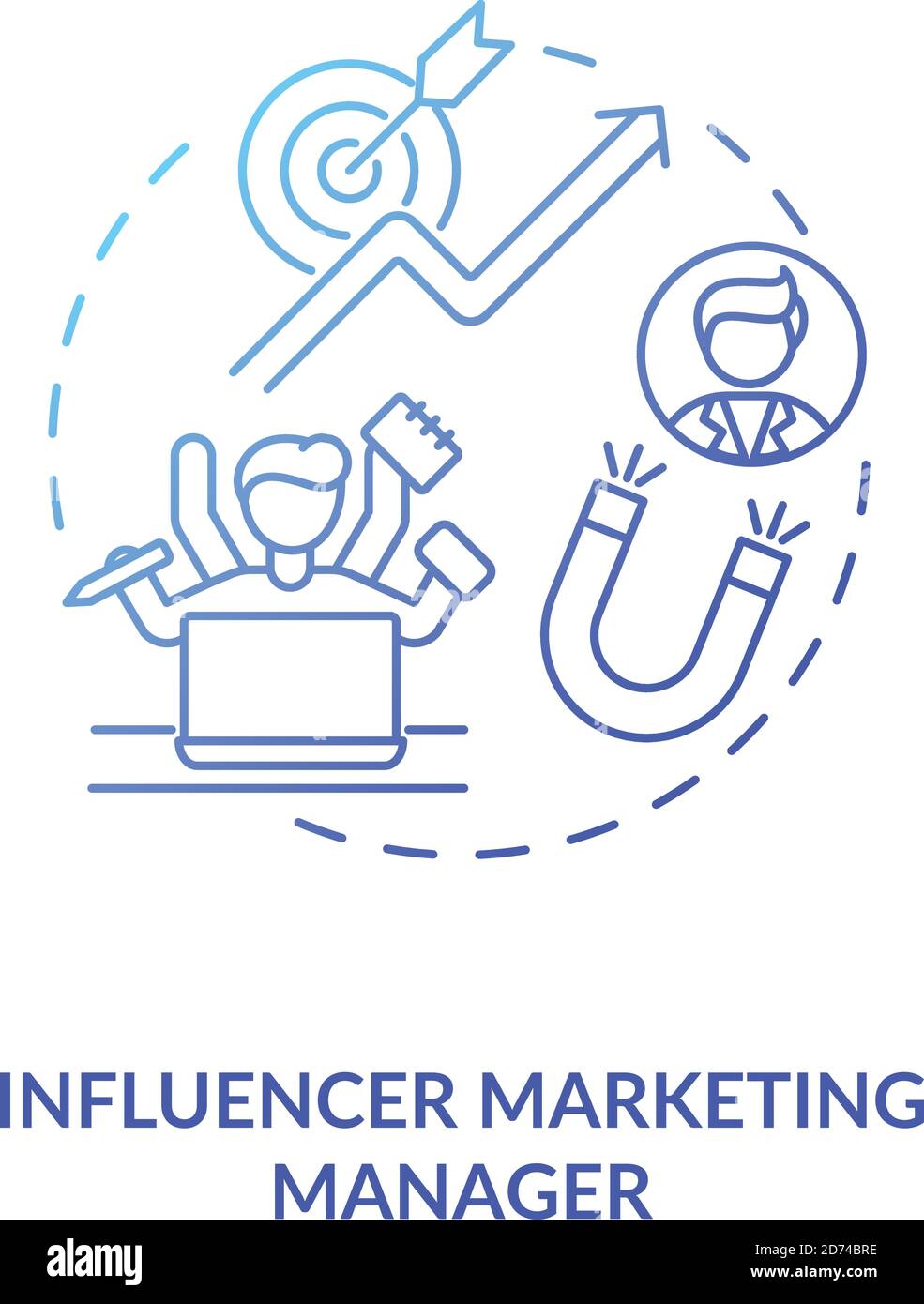 Influencer marketing manager concept icon Stock Vector Image & Art - Alamy