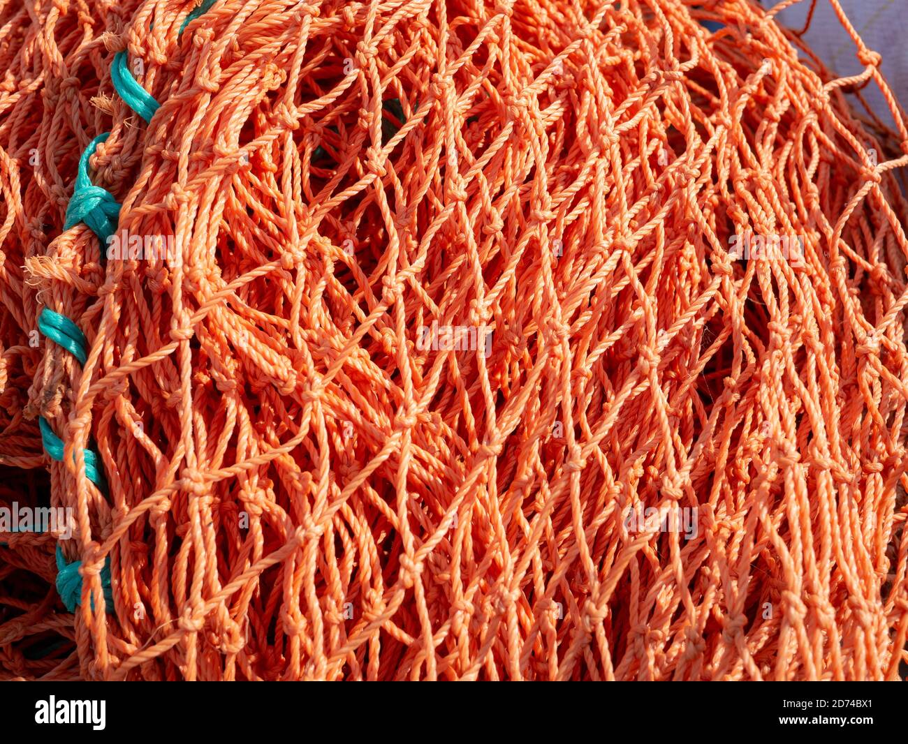 Orange Fishing Nets Stock Photo
