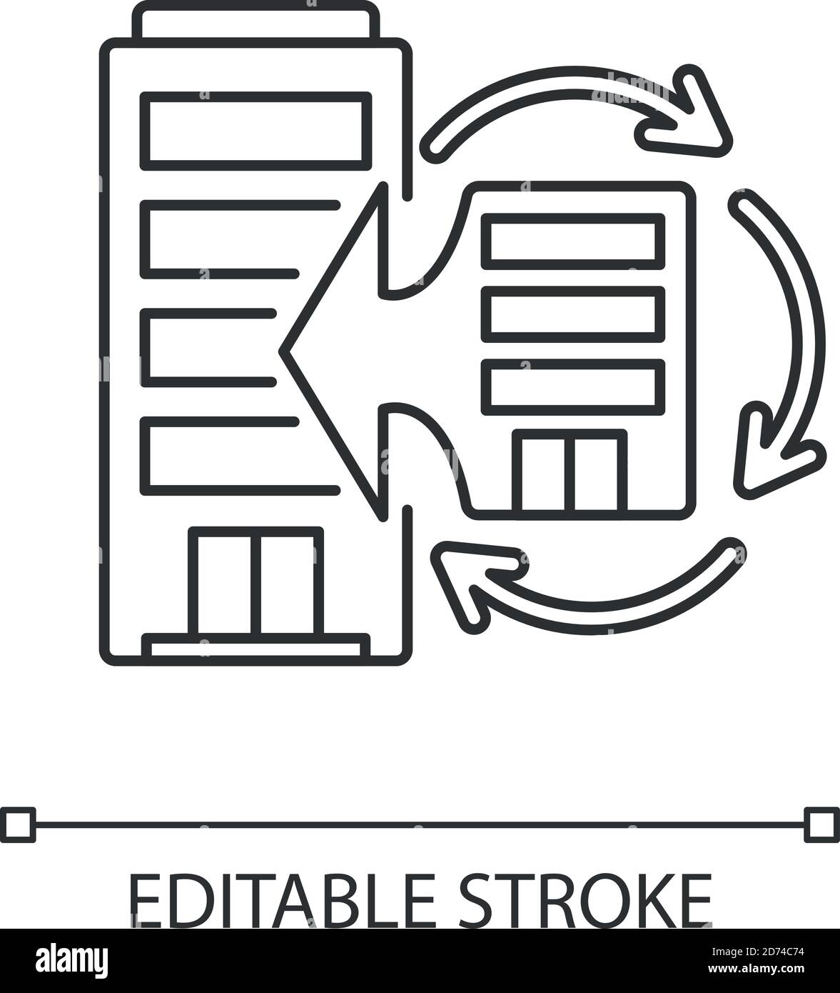 Corporate synergy linear icon Stock Vector Image & Art - Alamy