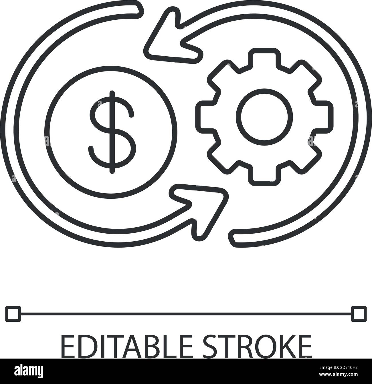 Cost synergy linear icon Stock Vector Image & Art - Alamy