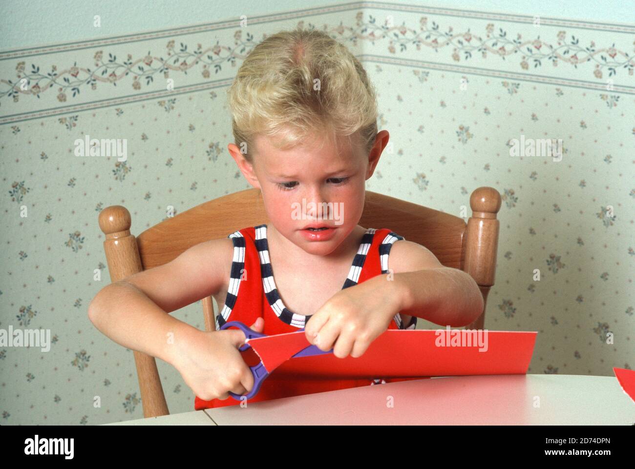 Women S Hands, Shearers Scissors 2,5-year-old Boy Stock Photo
