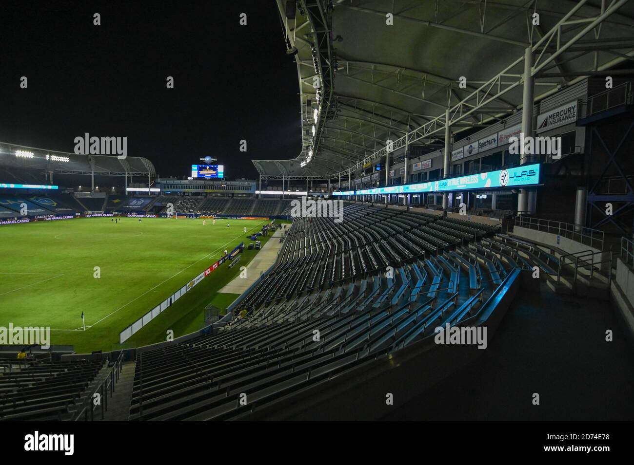 Carson, United States. 18th Oct, 2020. General overall view of Dignity Health Sports Park without fans during a MLS soccer game, Sunday, Oct. 18, 2020, in Carson, Calif. The Los Angeles Galaxy defeated Vancouver Whitecaps 1-0. (Photo by IOS/Espa-Images) Credit: European Sports Photo Agency/Alamy Live News Stock Photo