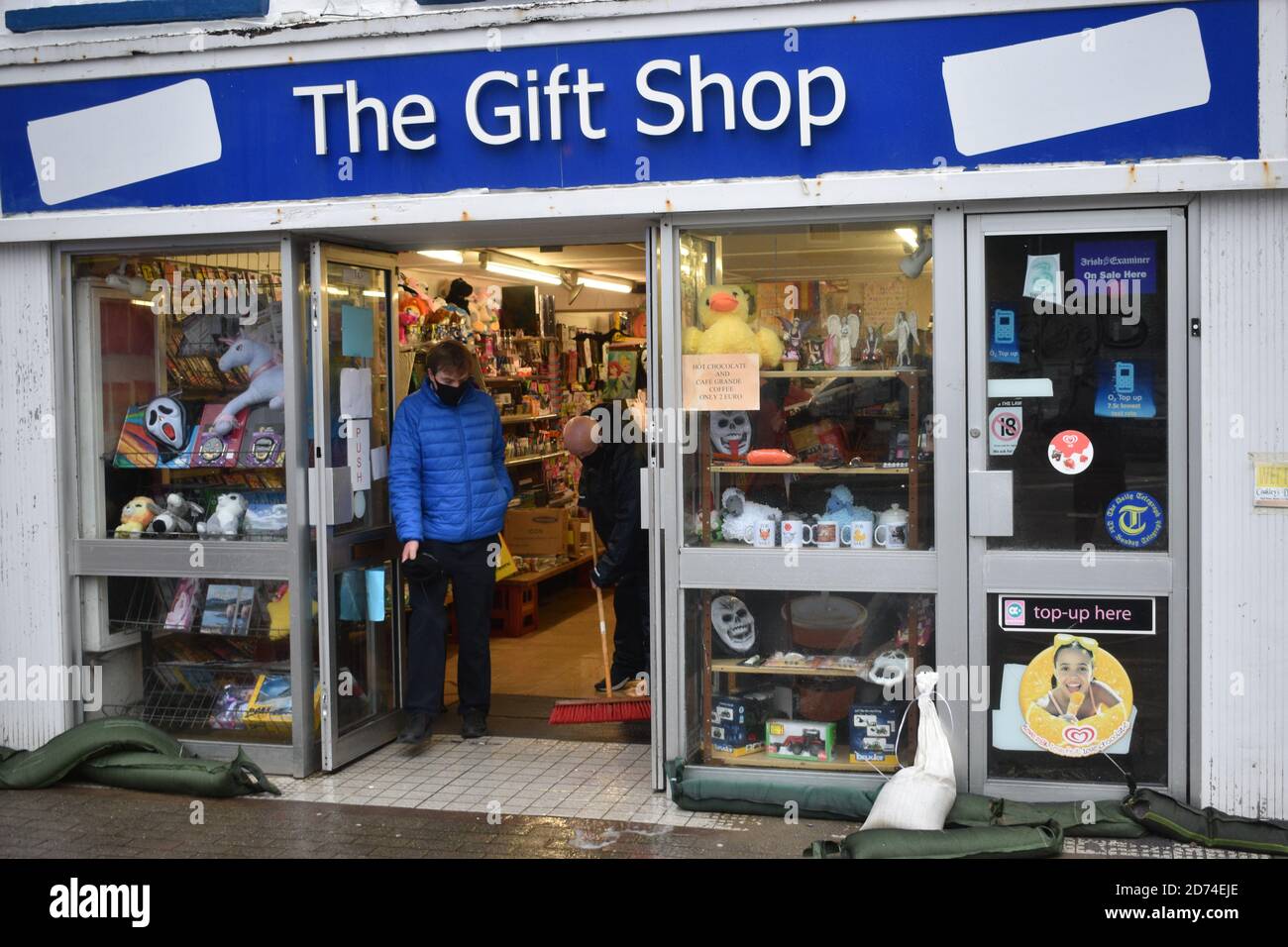 25 businesses we're effected by flooding in Wolfe Tone Square, Town lots, Bantry, West Cork, Ireland Stock Photo