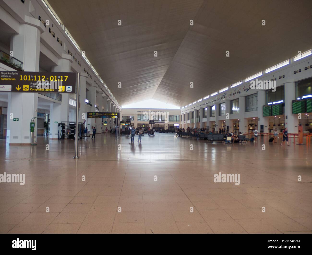 Málaga airport - Terminal 2 - Pablo Ruiz Picasso, Andalusia, Spain. Stock Photo