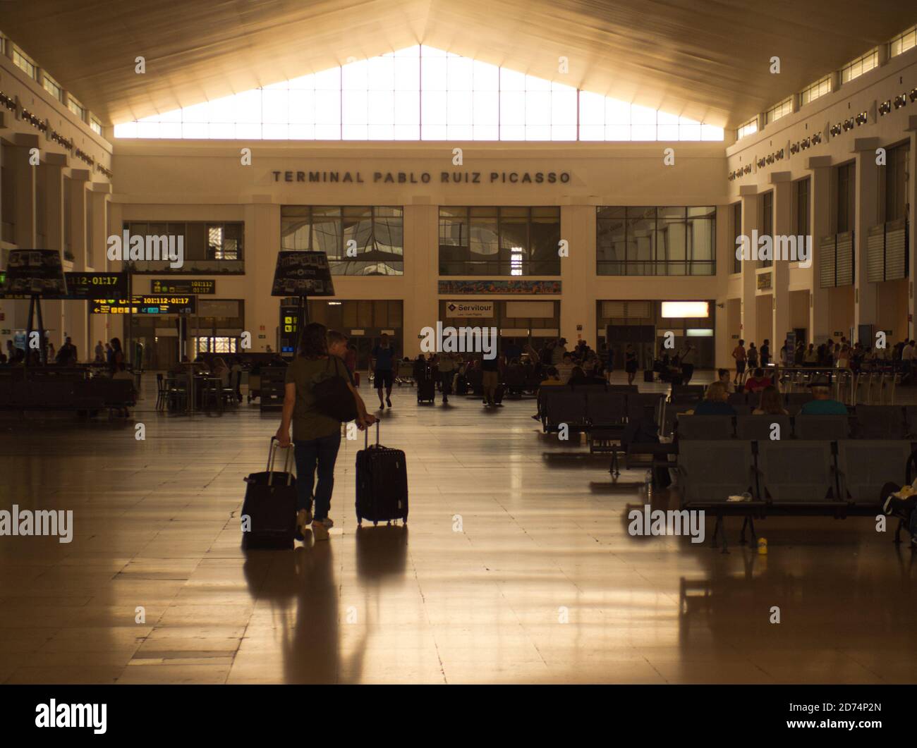 Málaga airport - Terminal 2 - Pablo Ruiz Picasso - Andalusia, Spain. Stock Photo