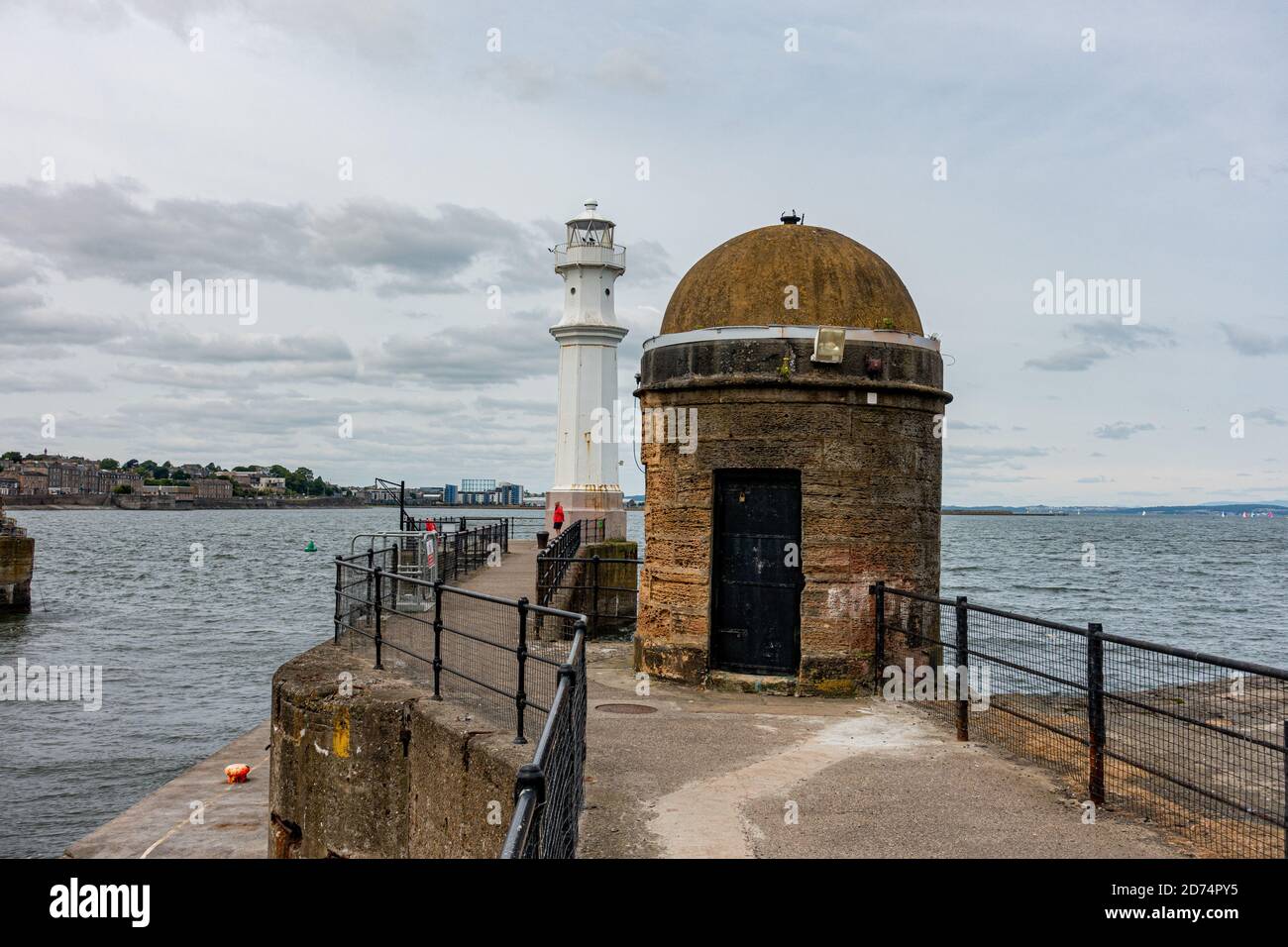 Edinburgh Leith Newhaven lighthouse built in 1869 and located in Edinburgh Scotland Stock Photo