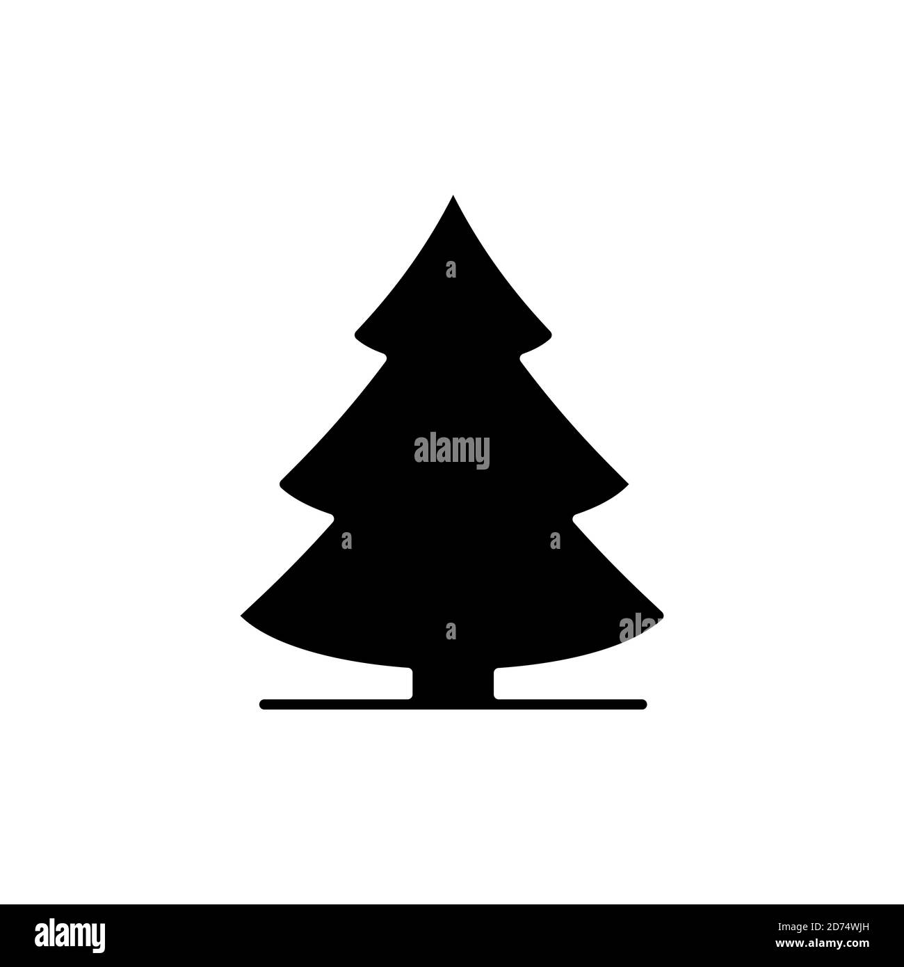 Christmas tree icon. New year concept. Vector on isolated white ...