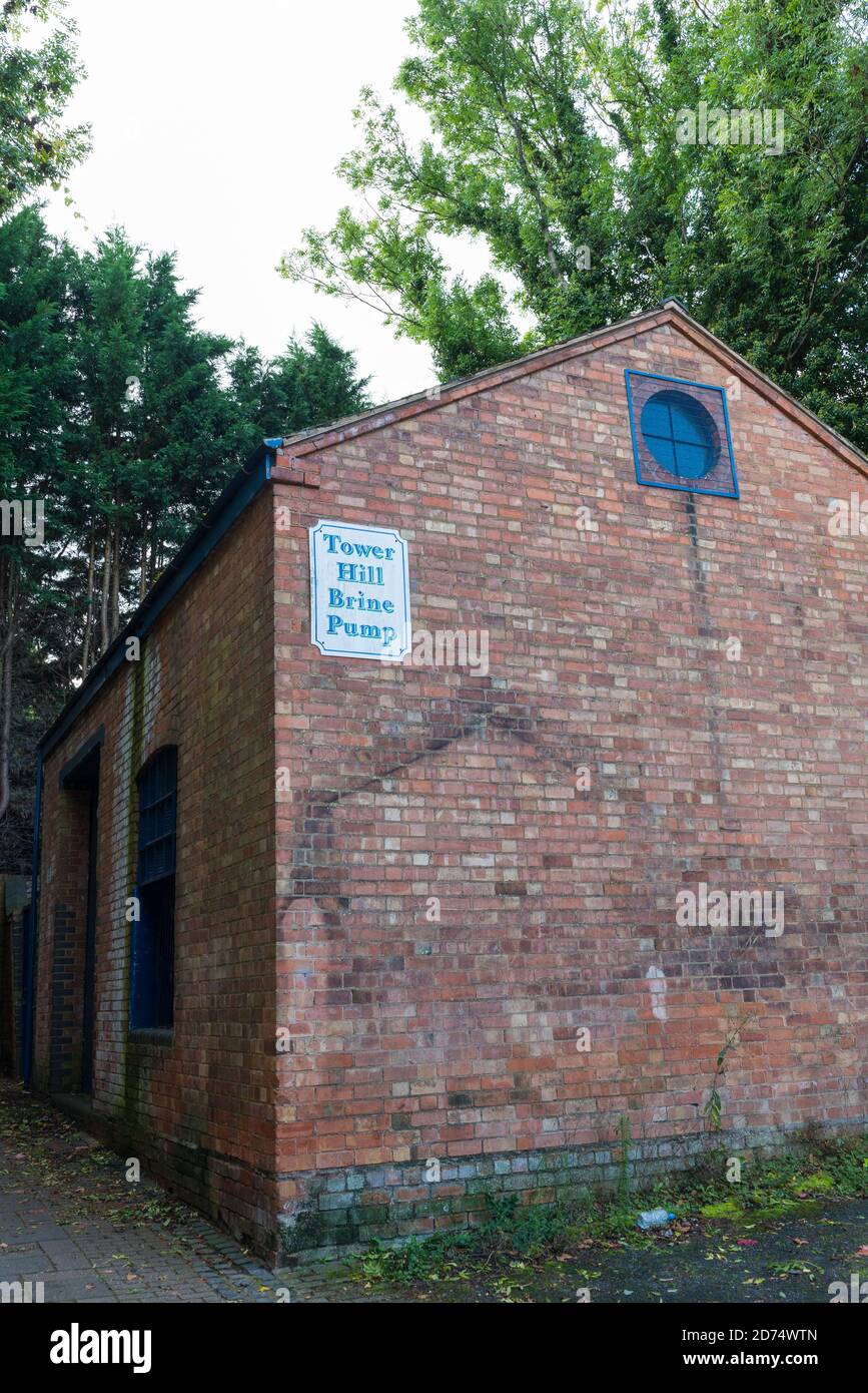 Tower Hill Brine Pump building in the Worcestershire town of Droitwich Spa Stock Photo