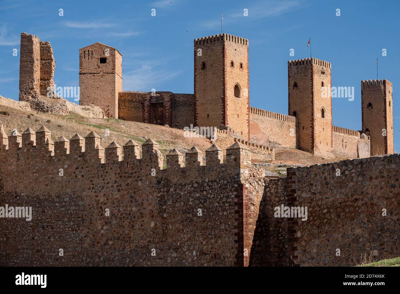 fortress of Molina de los Caballeros, Molina de Aragón, province of Guadalajara, Spain, Stock Photo