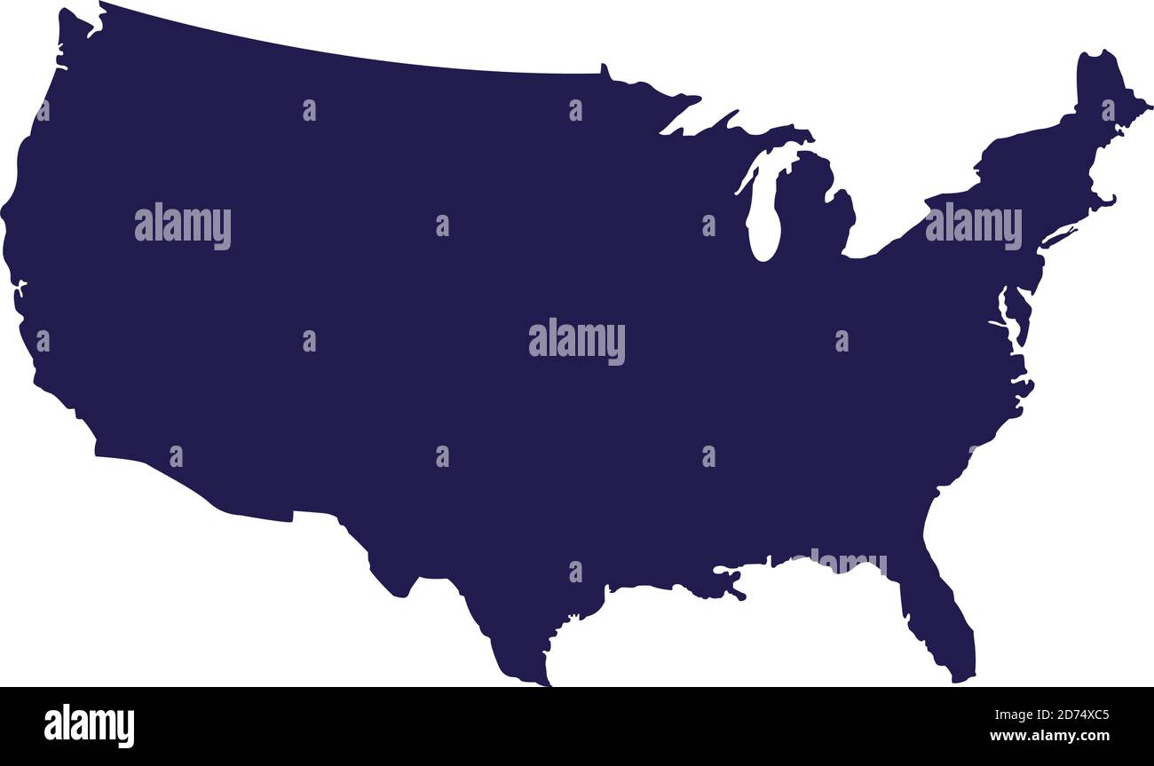 united states of america map silhouette vector illustration design ...