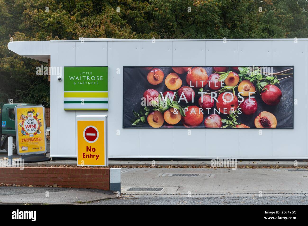 Little Waitrose and partners shop (convenience store) at a Shell petrol service station, UK Stock Photo