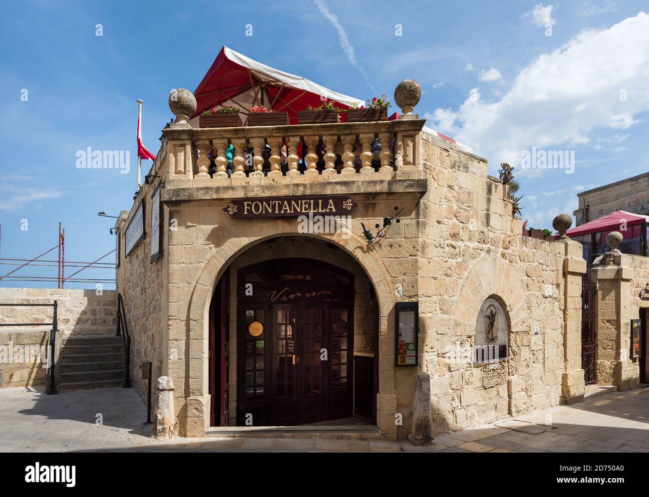 Fontanella Restaurant in Mdina Malta Stock Photo
