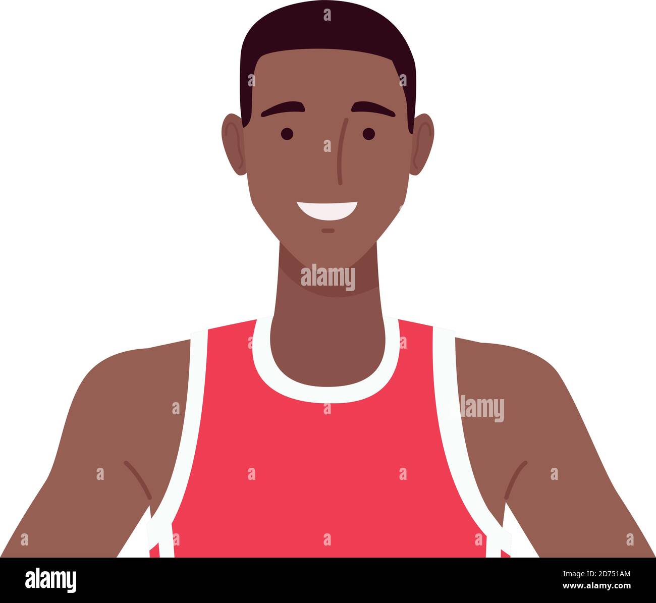 afro man basketball player perfectly imperfect character vector illustration design Stock Vector