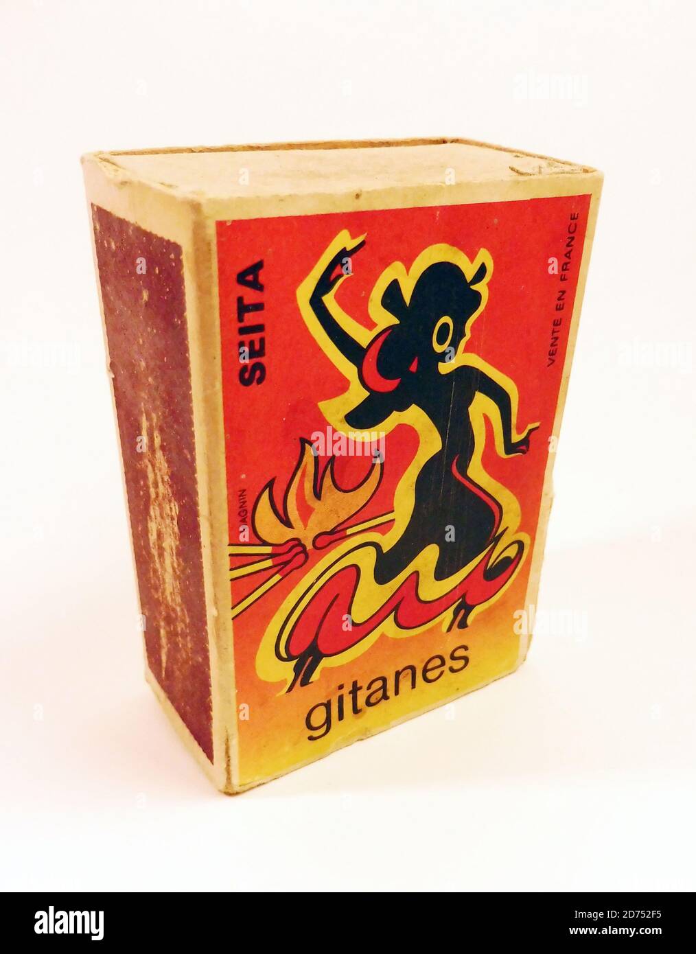 Grande boite d allumette Seita avec Gitanes annees 70 Stock Photo - Alamy