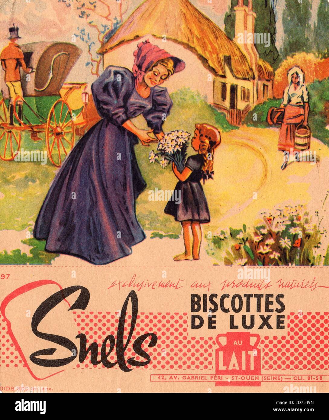 Buvard biscotte Snels vers 1950 Stock Photo