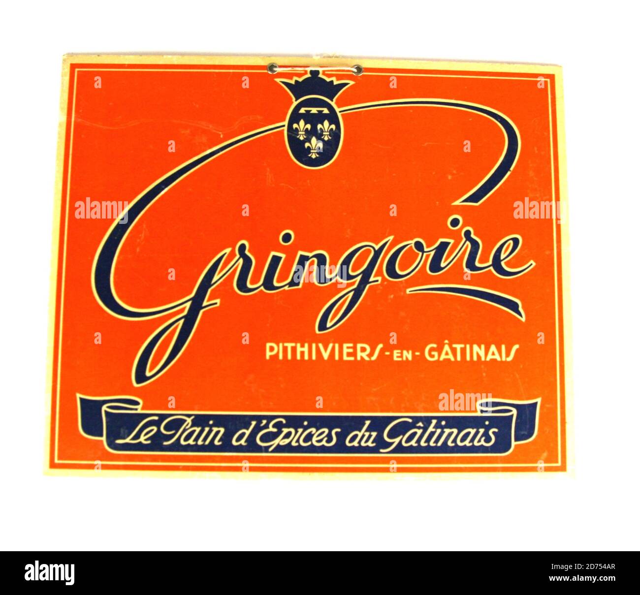 Carton publicitaire pain d epices Gringoire vers 1955 Stock Photo