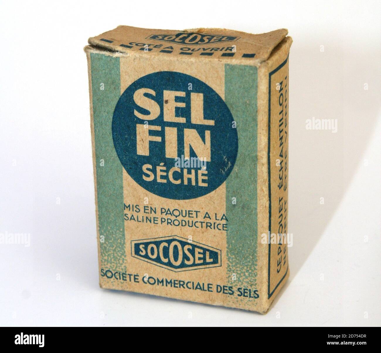 Boite de sel fin Socosel vers 1955 Stock Photo