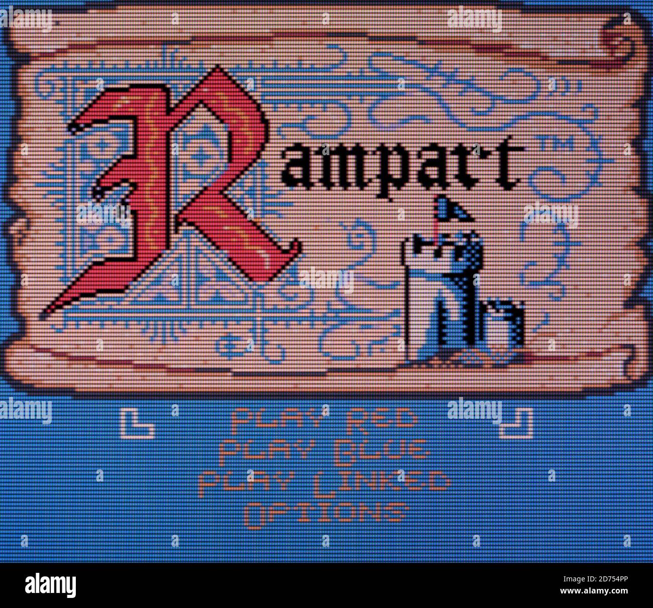 Rampart - Nintendo Game Boy Color Videogame - Editorial use only Stock Photo