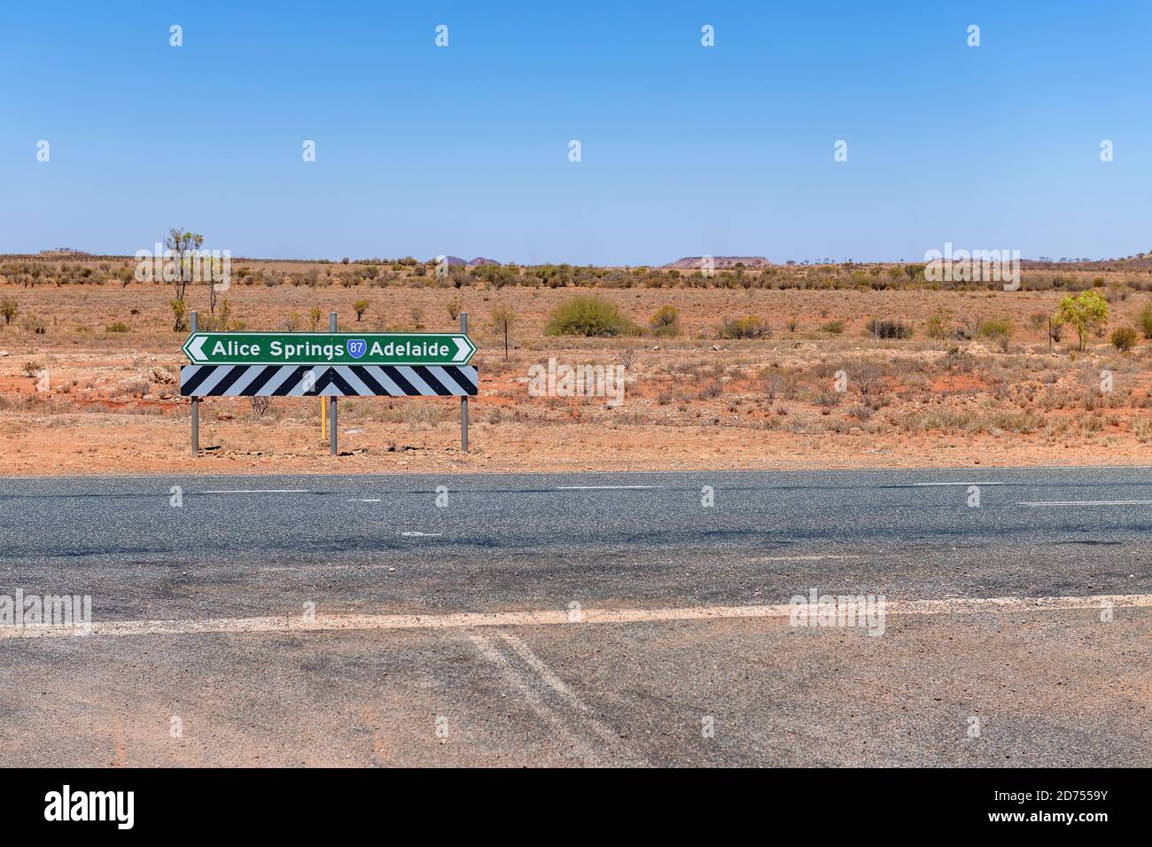 A road sign in the Northern Territory, Australia Stock Photo