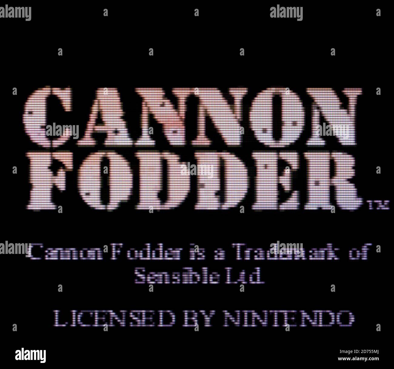 Cannon Fodder Nintendo Game Boy Color Videogame Editorial use only