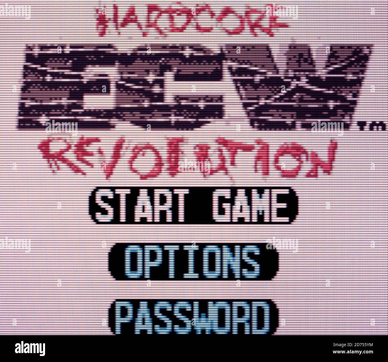 ECW Hardcore Revolution - Nintendo Game Boy Color Videogame - Editorial use only Stock Photo