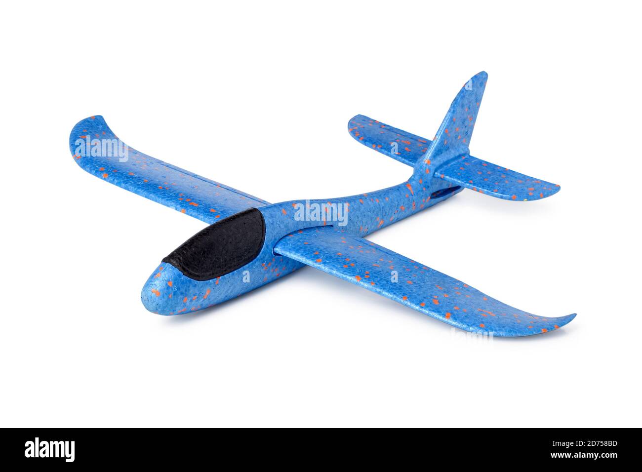 Childrens foam plane isolated on white background Stock Photo