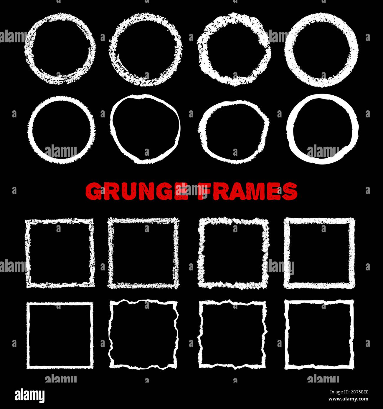 Crayon circles hand painted isolated on white background Stock Vector