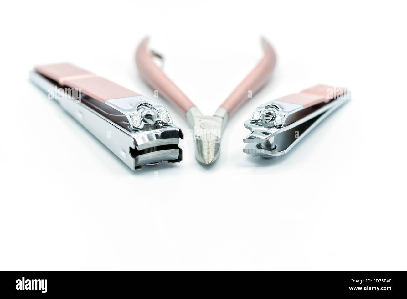 Manicure set isolated on white Stock Photo