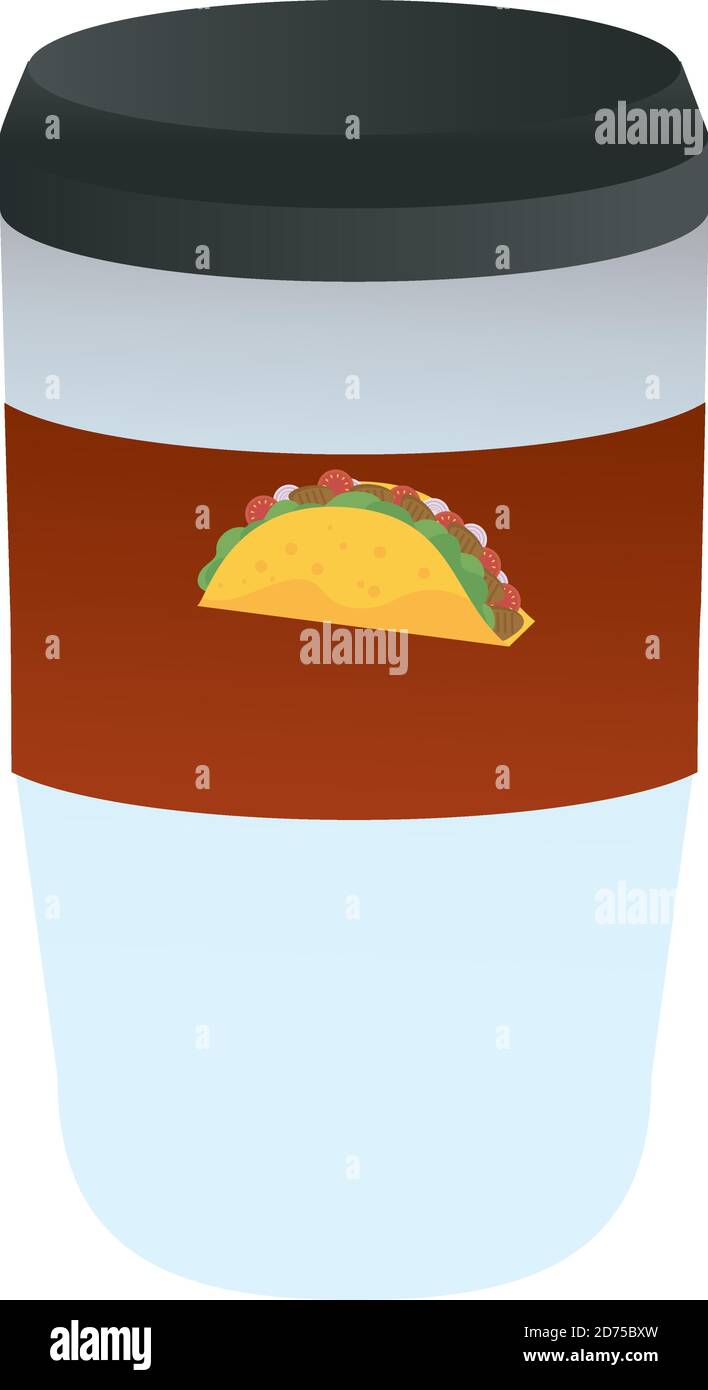 Download Plastic Cup Mockup With Taco Mexican Food Vector Illustration Design Stock Vector Image Art Alamy